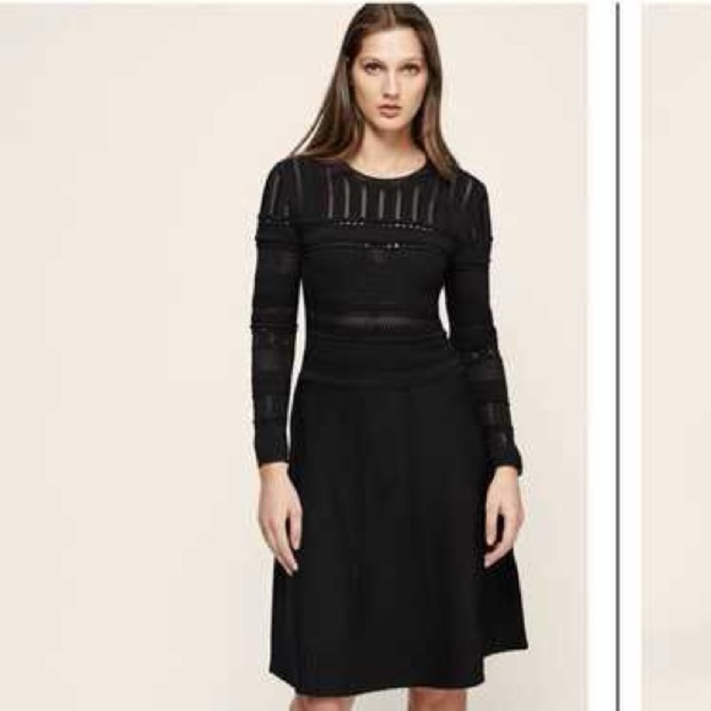 Reiss Black Knit Dress